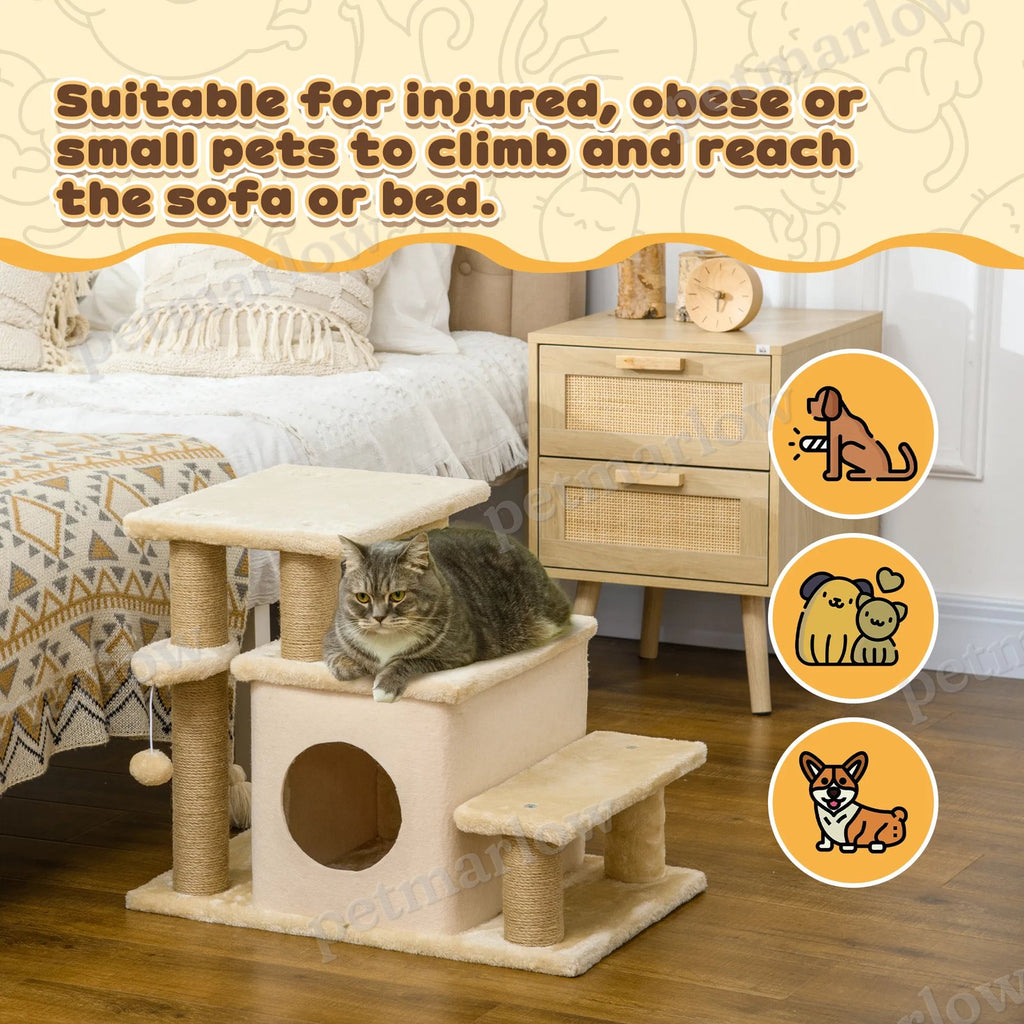 Cat Stairs with Scratching Posts and Condo for Easy Access – view 5
