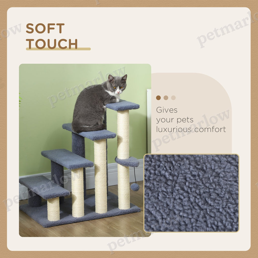 Cat Steps with Scratching Posts for High Bed and Sofa – view 6