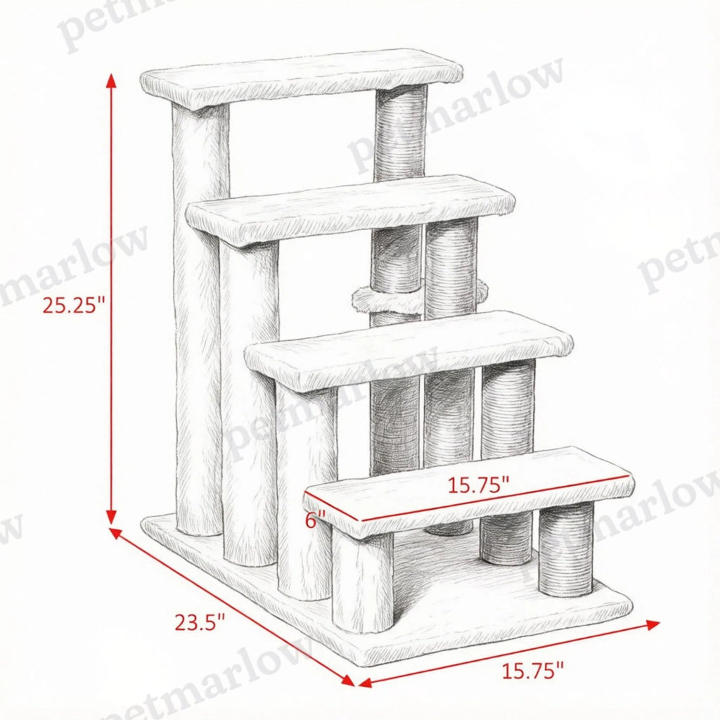 Cat Steps with Scratching Posts for Safe Climbing – view 5