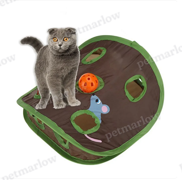 Cat Tent with Toys - Interactive Cave with Mice and Balls for Cats – view 2
