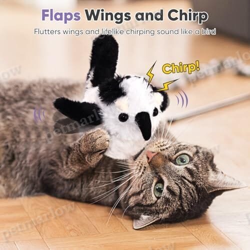 Cat Toys Flapping Bird with Catnip for Bored Indoor Adult Cat – view 2