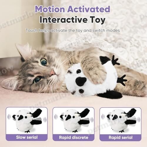 Cat Toys Flapping Bird with Catnip for Bored Indoor Adult Cat – view 3