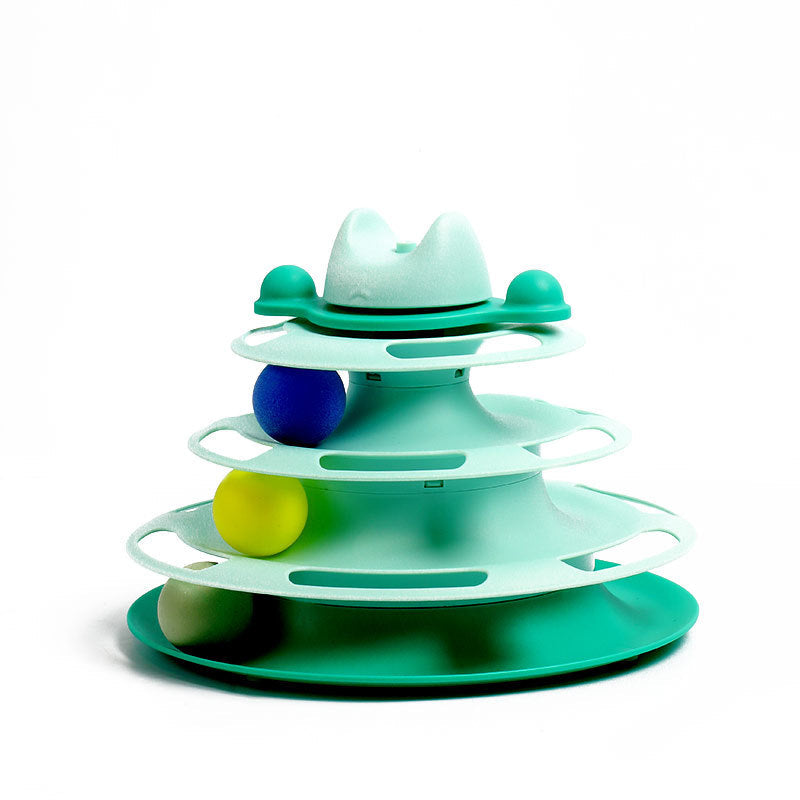 Cat Toys Space Tower Play Board Pet Supplies – Green