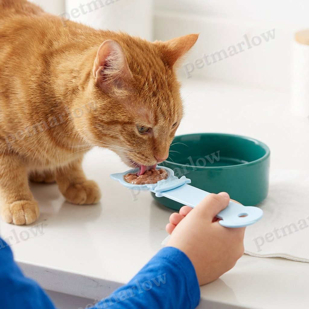 Cat Treat Spoon Feeder – Lickable Wet Food Dispenser with Long Handle – view 5