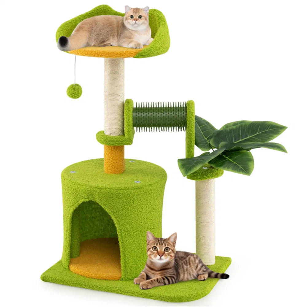 Cat Tree with Self-Groomer and Scratching Posts – view 2