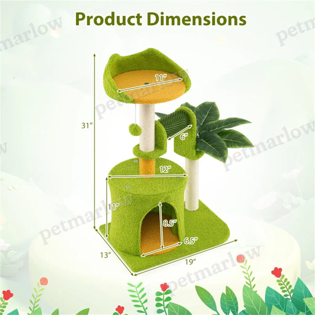 Cat Tree with Self-Groomer and Scratching Posts – view 3