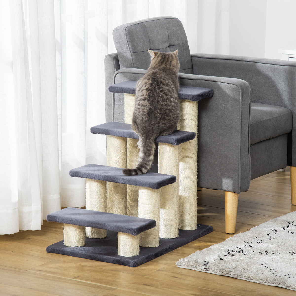 Cat Tree with Steps for Easy Climbing