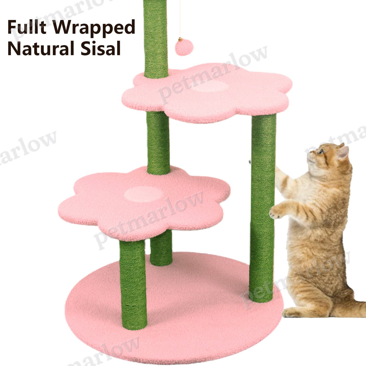 Cat Tree with Cozy Perch and Scratching Posts – view 4