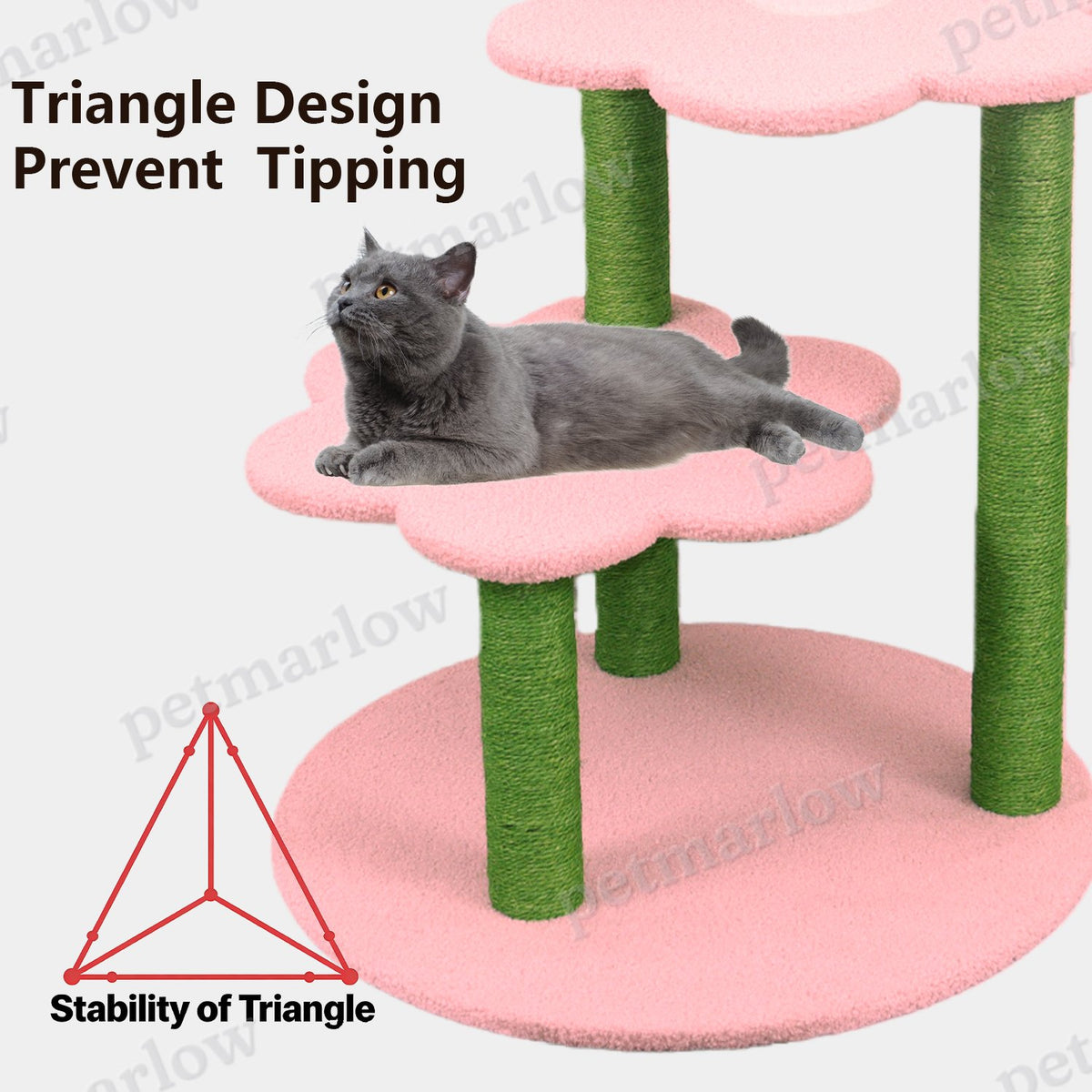 Cat Tree with Cozy Perch and Scratching Posts – view 5