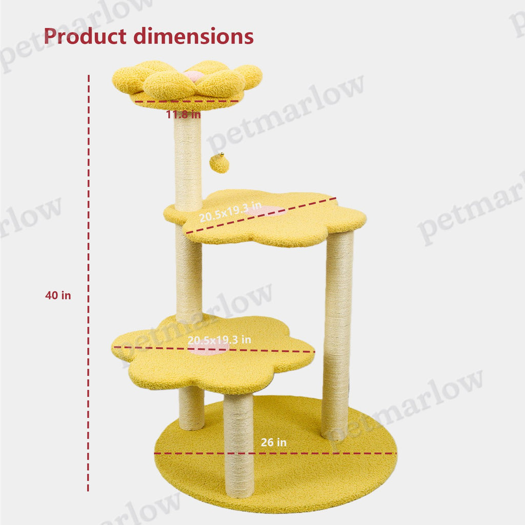 Cat Tree with Cozy Perch and Scratching Posts for Cats – view 3