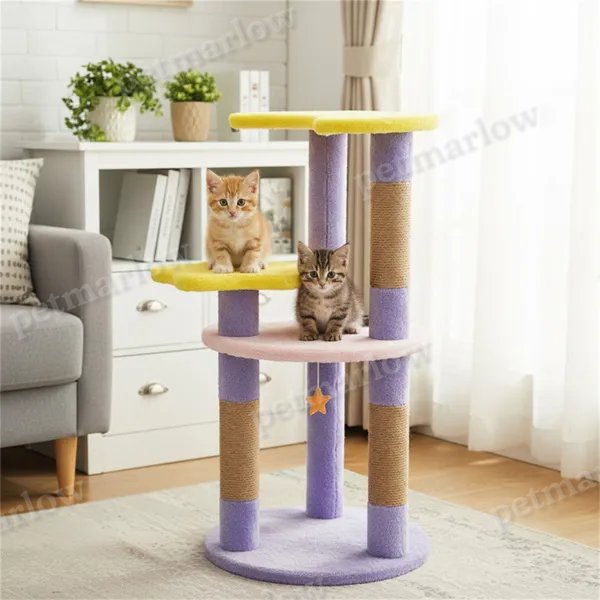 Cat Tree with Moon & Star Platforms for Kittens and Adults – view 5