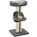 Cat Tree with Scratching Post and Cozy Bed for Cats – Grey