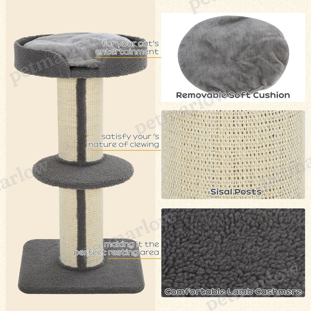Cat Tree with Scratching Post and Cozy Bed for Cats – view 3