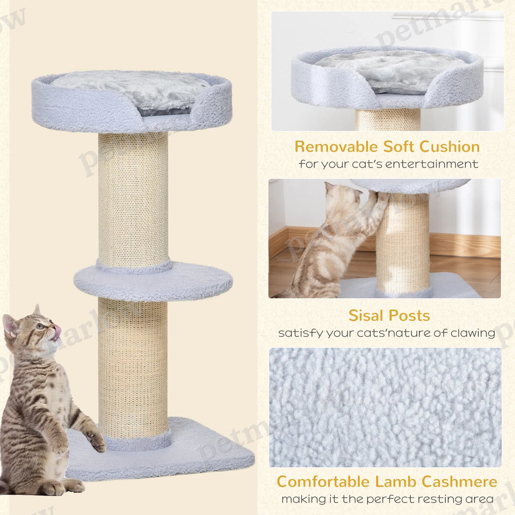 Cat Tree with Scratching Post and Cozy Bed for Cats – view 4