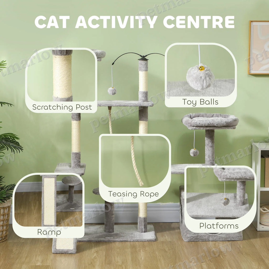 Cat Tree with Scratching Posts and Cozy Beds for Indoor Cats – view 5