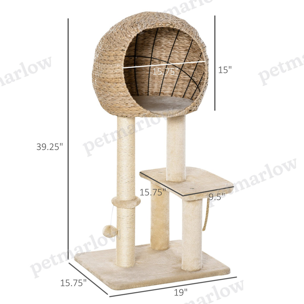 Cat Tree with Scratching Post and Condo – view 4
