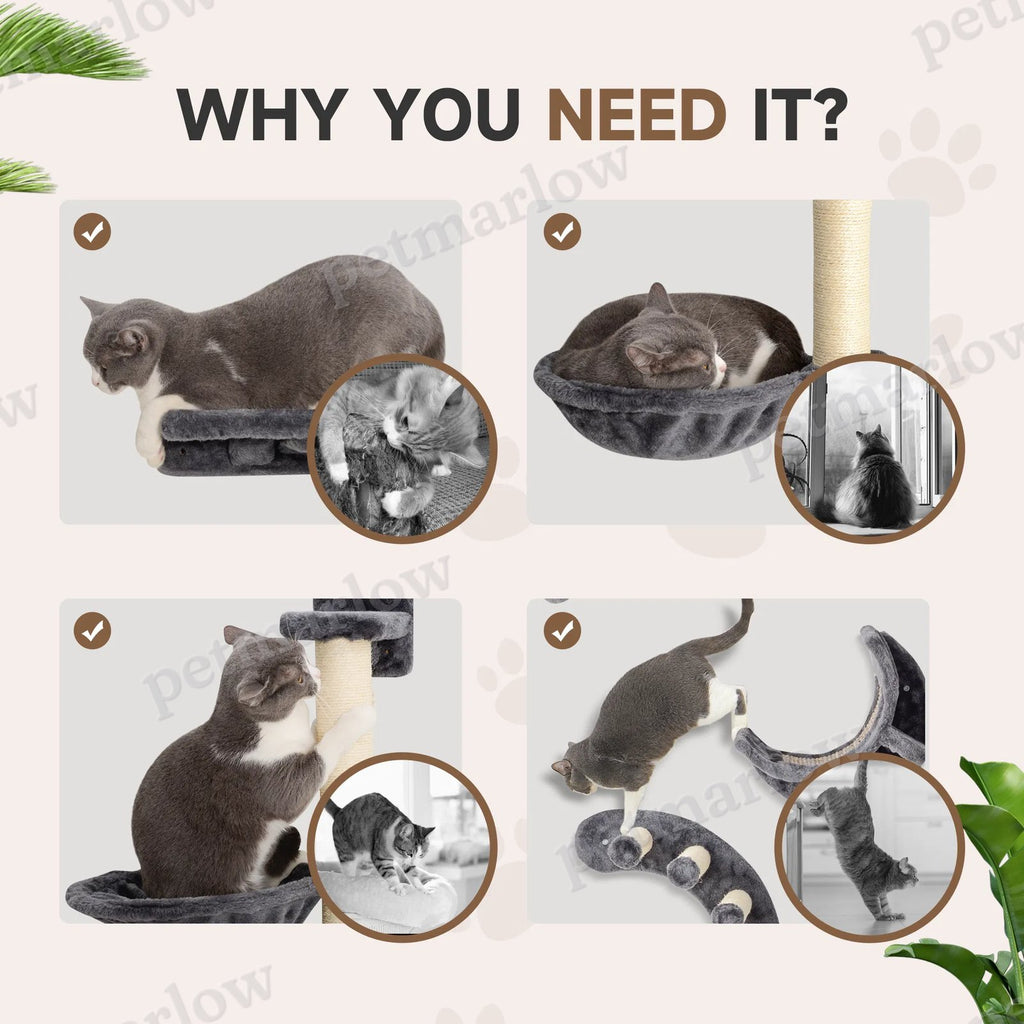 Cat Wall Shelf with Scratching Post – view 5