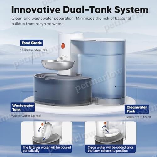 Cat Water Dispenser - Stainless Steel Water Bowl – view 2