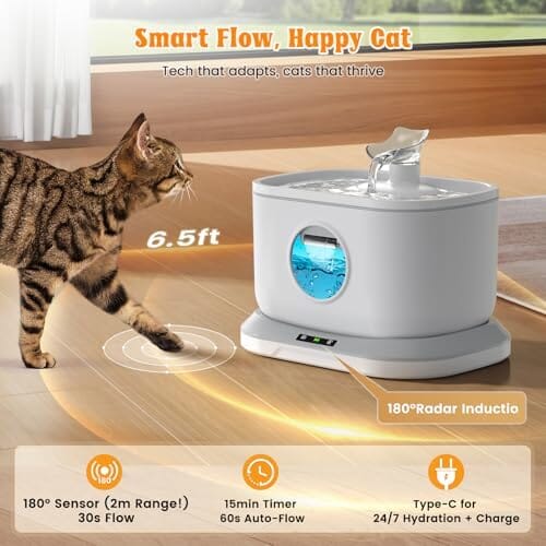 Cat Water Fountain & 4 Packs Replacement Filters – view 7