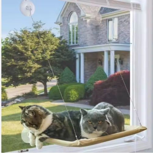 Cat Window-Mounted Hammock Perch – Gray / 55X35cm