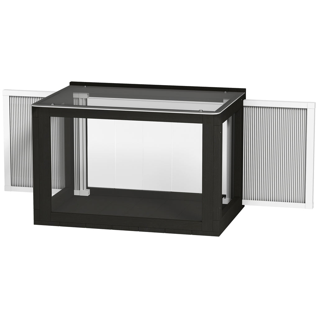 Catio Outdoor Cat Enclosure for Safe Sunbathing and Napping – Black / 700x520x150 mm