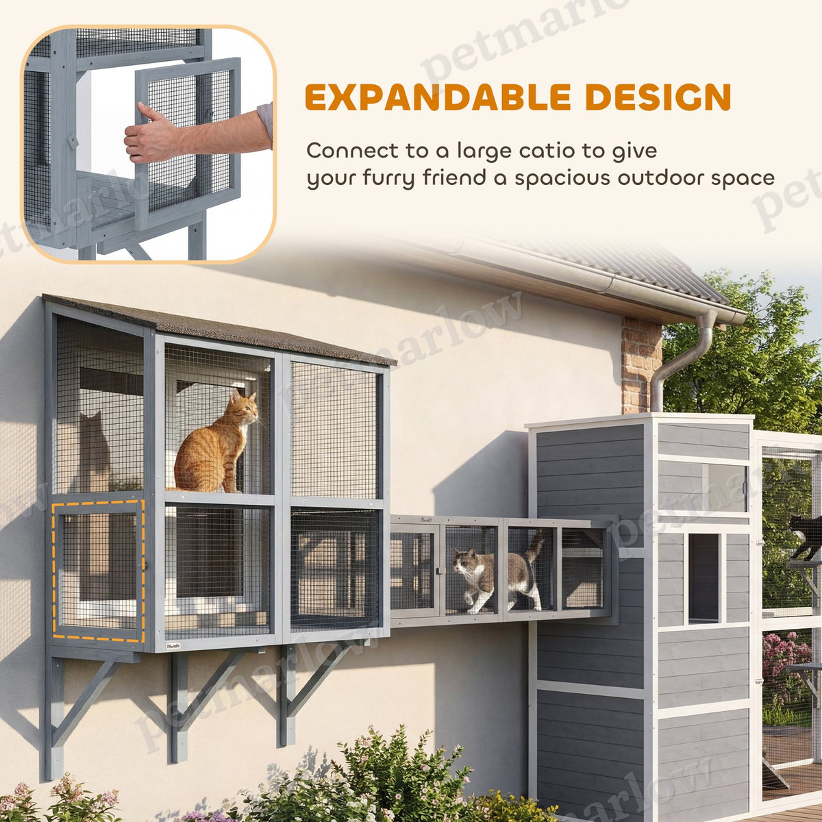 Catio Outdoor Cat Enclosure with Waterproof Roof – view 5