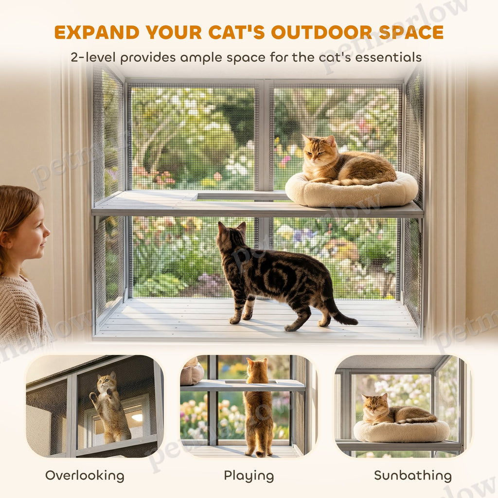 Catio Outdoor Cat Enclosure with Waterproof Roof – view 6