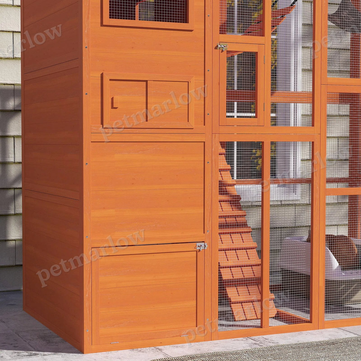 Catio Outdoor Cat Enclosure with Condo, Platforms, and Hammock – view 5