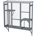Outdoor Catio for 2-3 Large Indoor Cats – Gray / 730x600x80 mm