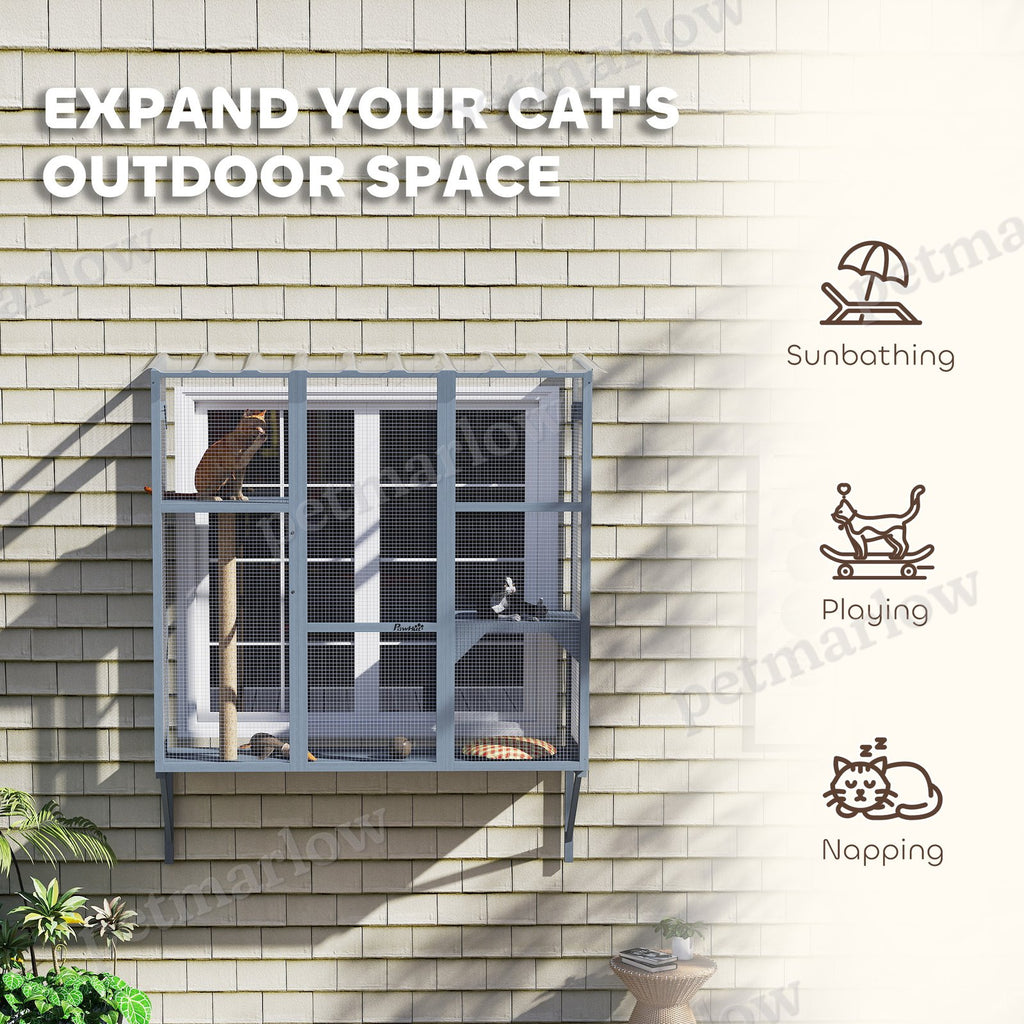 Outdoor Catio for 2-3 Large Indoor Cats – view 5