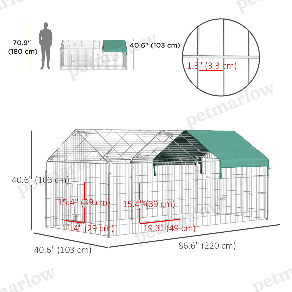 Catio Rabbit Guinea Pig Cage with Cover for Small Animals – view 6