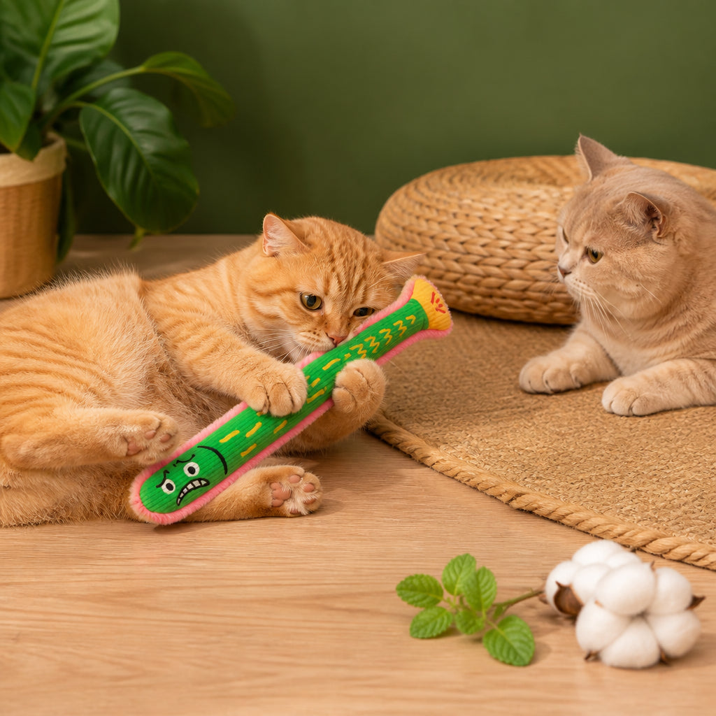 Catnip Crinkle Kicker Toy – Plush Cat Kick & Cuddle Toy