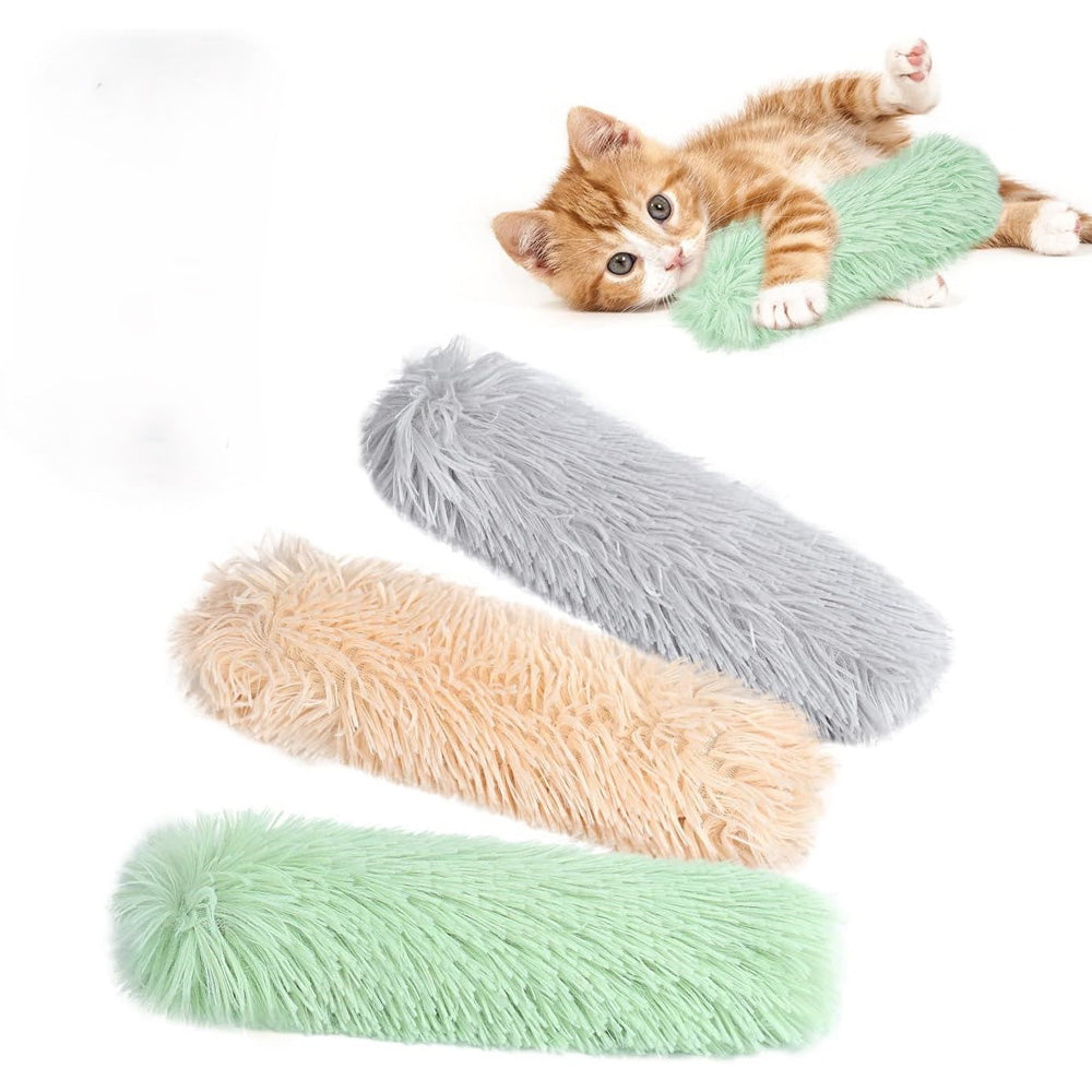 Catnip Kicker Toys Set for Indoor Cats, Soft Plush Kick Sticks