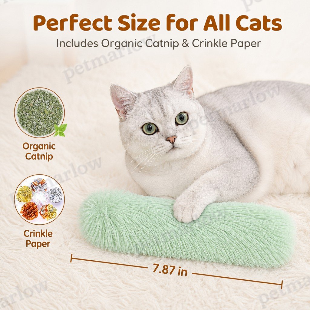 Catnip Kicker Toys Set for Indoor Cats, Soft Plush Kick Sticks – view 6