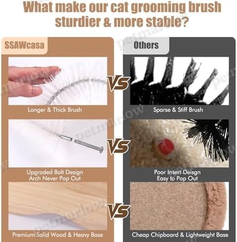 Cats Self Grooming Face Back Scratcher Rubbing Arch Post Corner Massager w/ Kitten Interactive Catnip Ball – view 4
