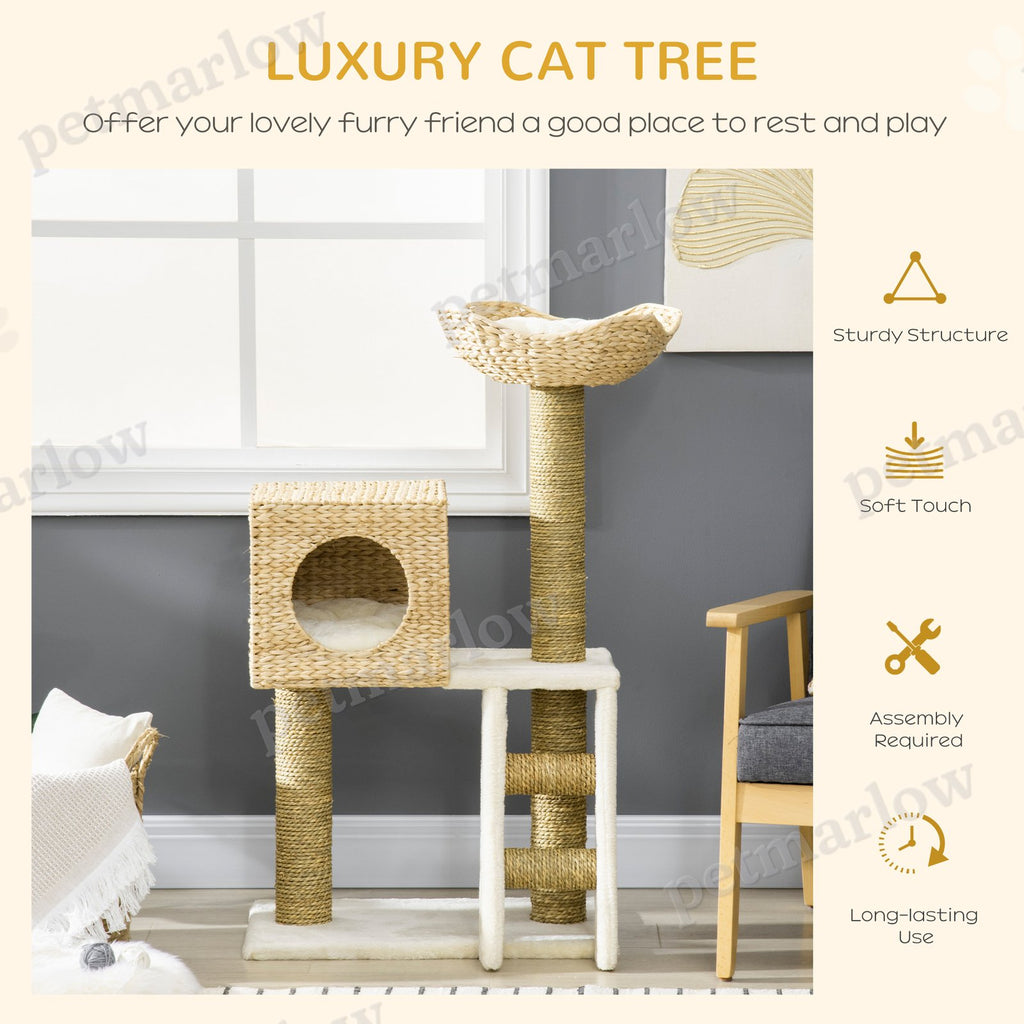 Cattail Weave Cat Tree for Indoor Cats – view 3