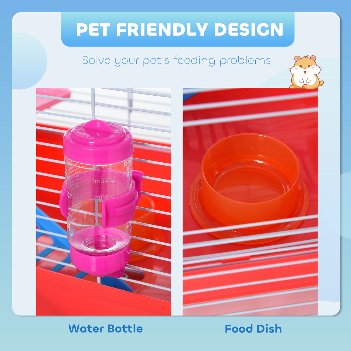 Hamster Cage with Exercise Wheel and Accessories – view 8