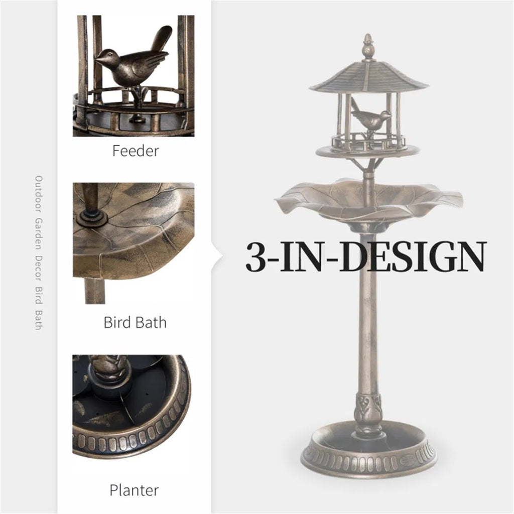 Bird Bath and Feeder Bowl for Garden – view 7