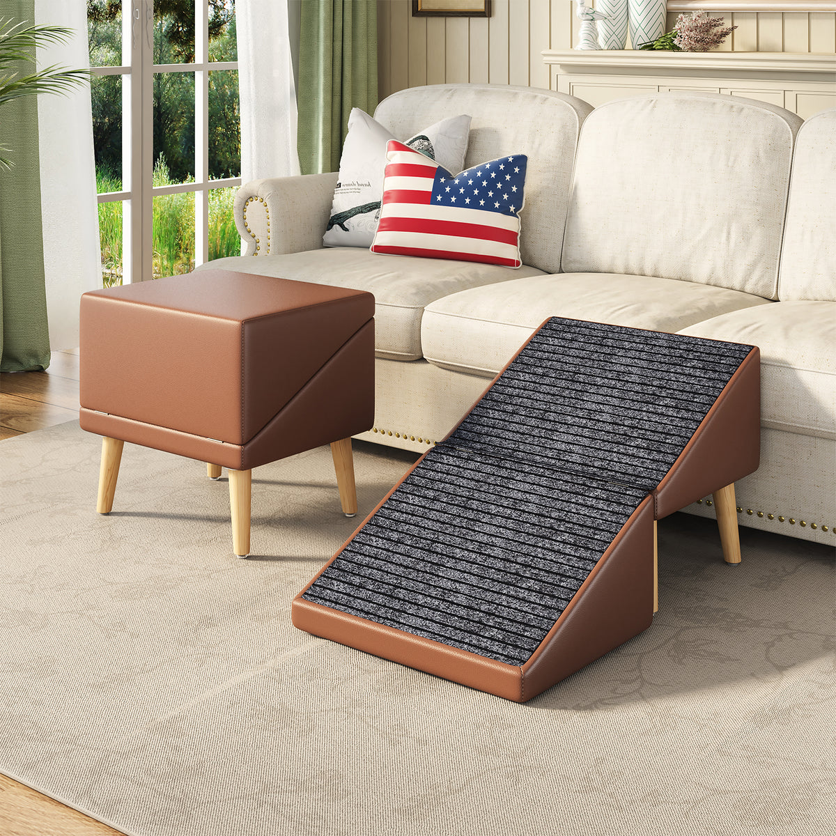 3-in-1 Dog Ramp with Hidden Storage for Senior Pets – view 9