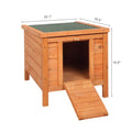 Cedar Wood Hutch with Waterproof Asphalt Roof for Small Pets – view 2