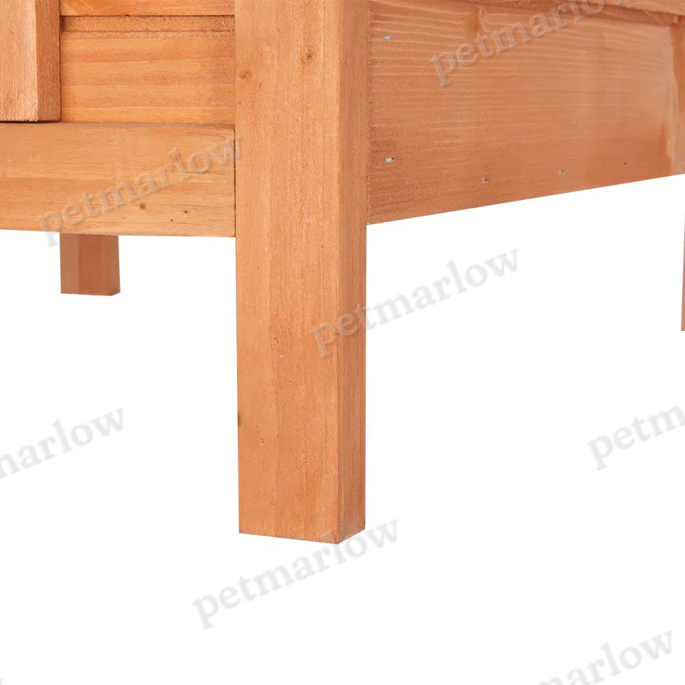Cedar Wood Hutch with Waterproof Asphalt Roof for Small Pets – view 3