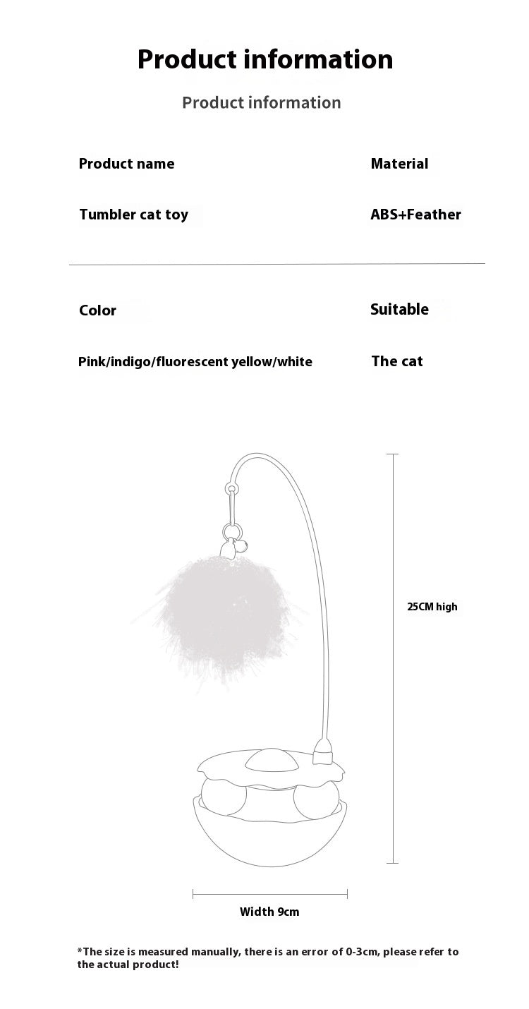 Cat Interactive Toy Funny Tumbler Toy Kitten Exercise Catching Leaky Food Ball Teaser Feather Wand Toys For – view 9