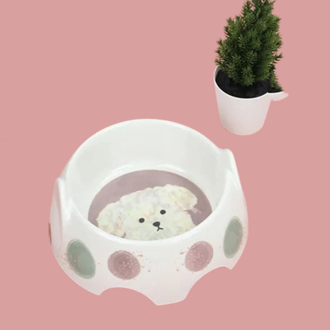 Ceramic Dog Bowl - Food and Water Bowl for Dogs – Purple
