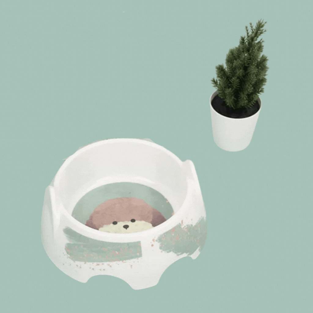 Ceramic Dog Bowl - Food and Water Bowl for Dogs – Green
