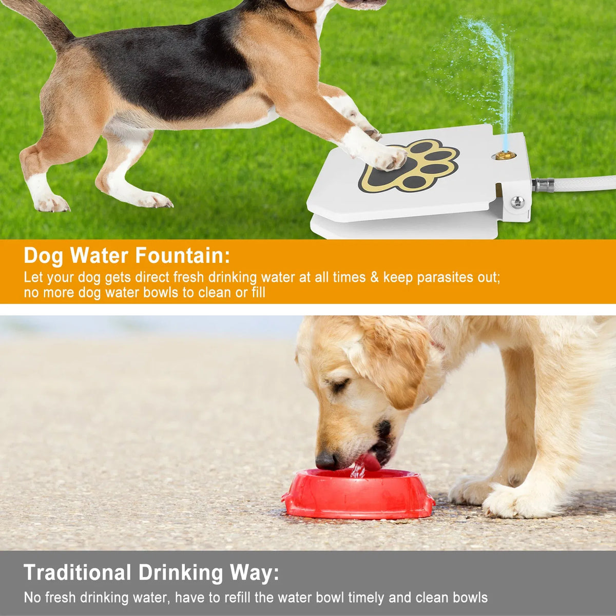 Step Activated Dog Water Dispenser Outdoor – view 12