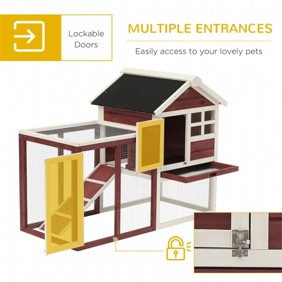 2-Story Rabbit Hutch for Indoor and Outdoor Use – view 7