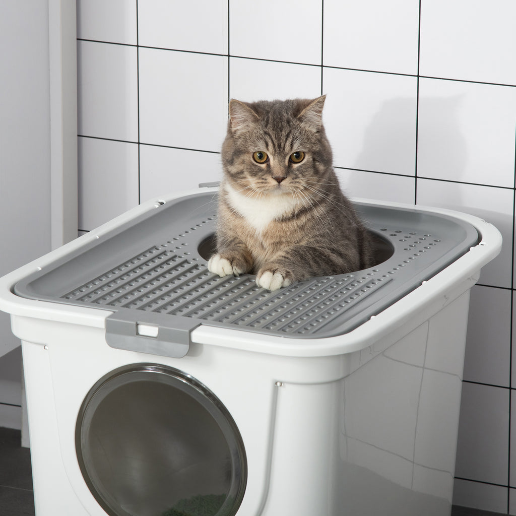 Covered Cat Litter Box for Easy Cleaning and Odor Control – view 8