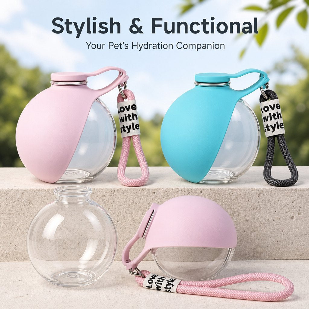 Portable Dog Water Bottle with Foldable Bowl – view 7
