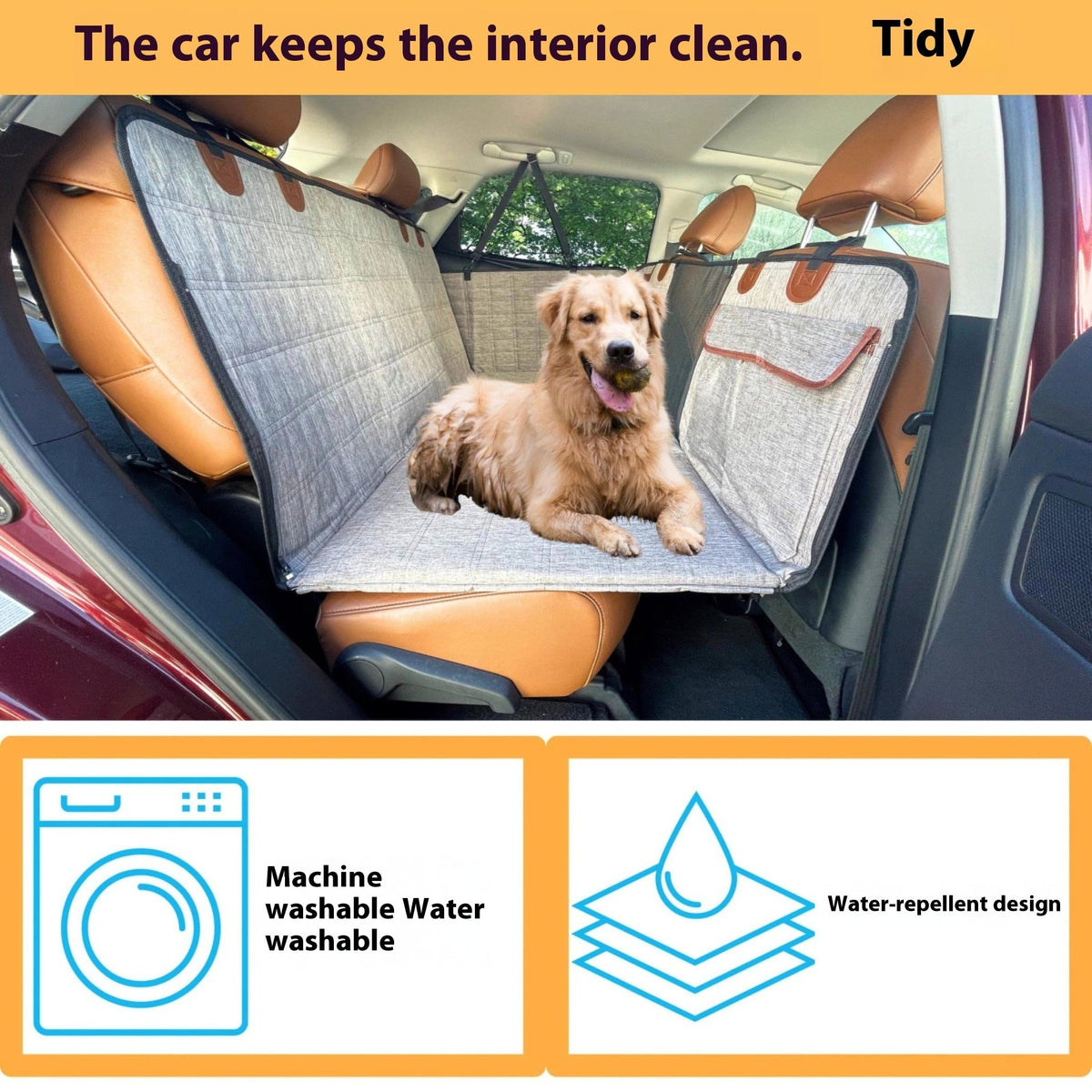 Waterproof Rear Seat Dog Car Seat Cover – view 7