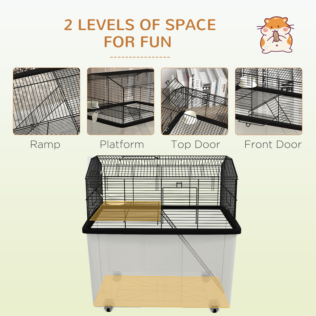 2-Tier Hamster Cage with Deep Base and Accessories – view 7